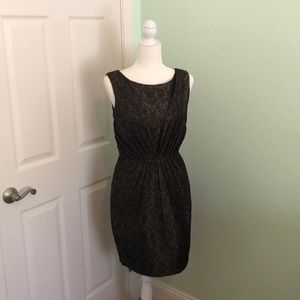 Max and Cleo knee length dress gold metallic